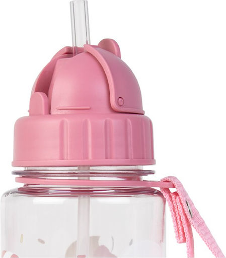 Saro Ice Creams Παιδικό Παγούρι Πλαστικό με Καλαμάκι 400ml