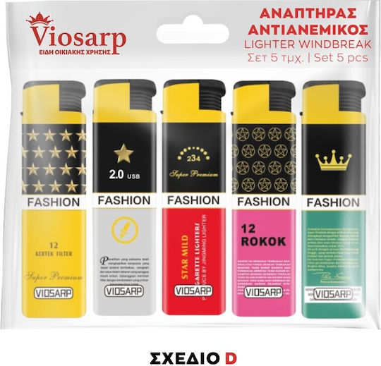 Viosarp Ветроустойчива Запалка Пламък Windproof 5 Бройки