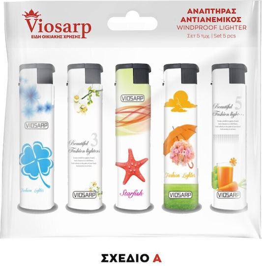 Viosarp Ветроустойчива Запалка Пламък Windproof 5 Бройки