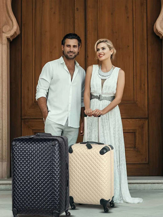 Greenwich Polo Club Large Hard Travel Suitcase Black with 4 Wheels Height 75cm