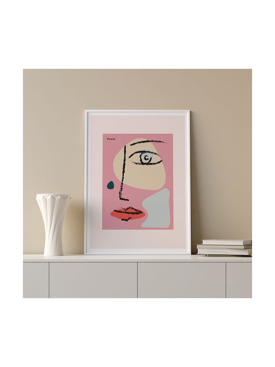 Poster Pablo Picasso Abstract Collage Art237 21cm X 30cm Λευκή Ξύλινη Κορνίζα