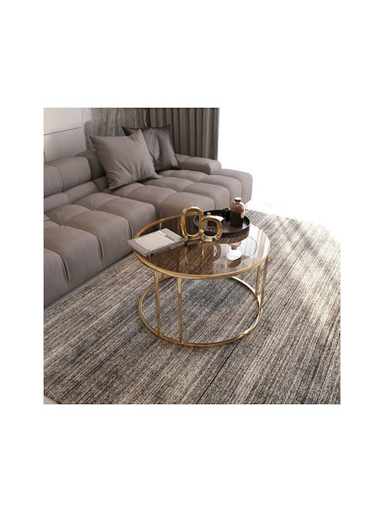 SteweHome Kaffeetische 4 Stück Zigon Form C Glas Bronze 75x45cm