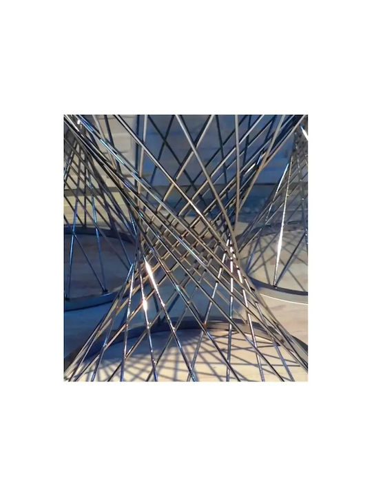 Metallisches Zigon-Set aus Silber 55x42cm