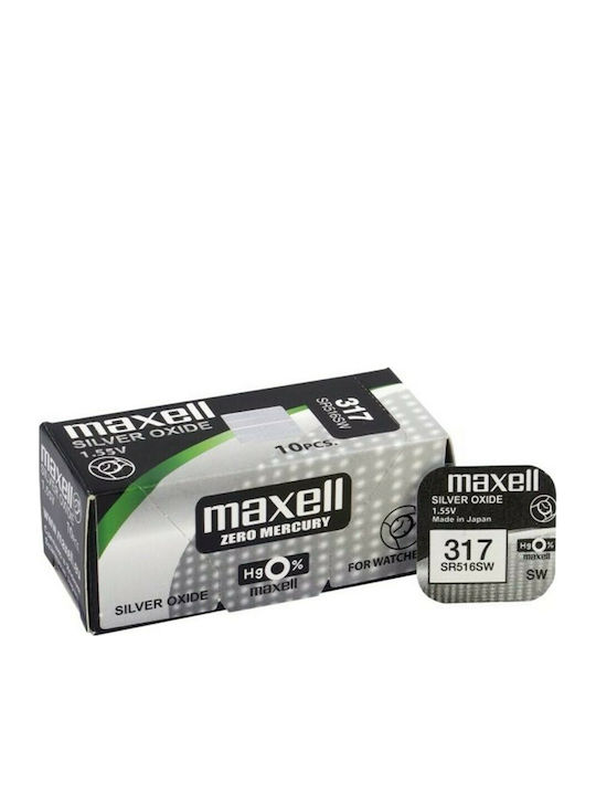 Maxell 317/SR516SW Silver Oxide Watch Battery SR516 1.55V 1pcs