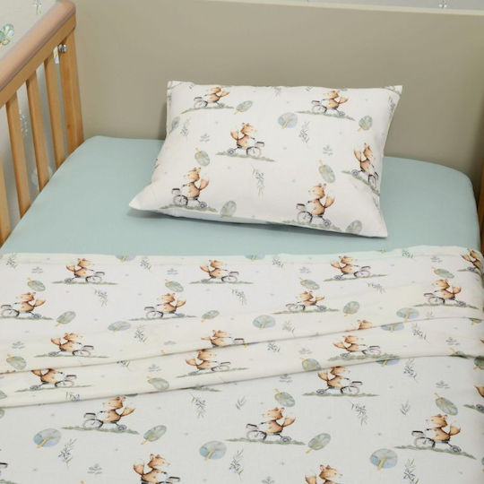 Baby Oliver Σετ με Λάστιχο Λευκό 110x170εκ.