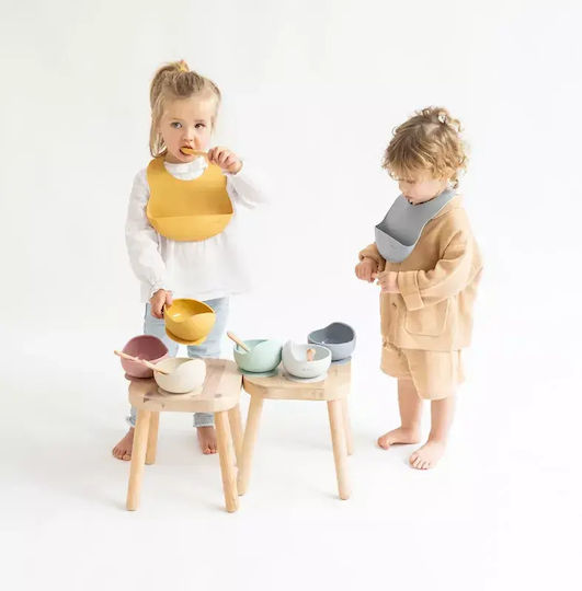 Saro Feeding Set made of Silicone Blue 2pcs for 4+ months