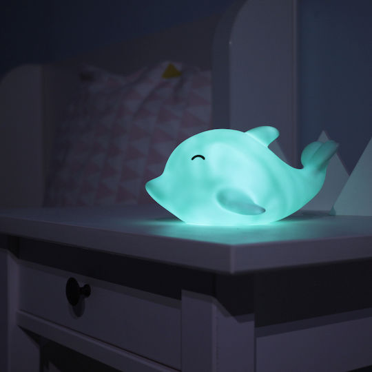 Reer Led Παιδικό Διακοσμητικό Φωτιστικό Lumilu Dolphin Πράσινο