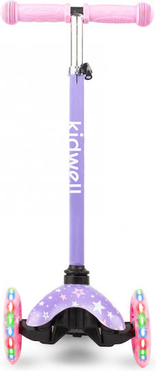 Kidwell Scuter Copii Pliabil 3 Roți Cu Iluminare LED Pentru 3+ Ani Lila
