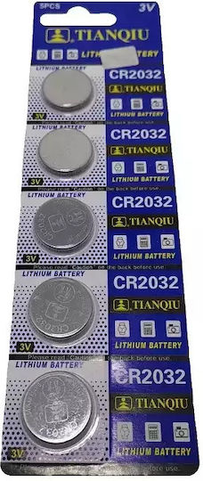 TianQiu Батерия Литий За часовници CR2032 3V 1бр
