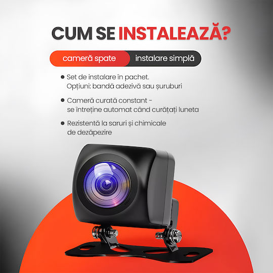 Camera DVR Auto 4K Față Spate Wi-Fi Senzor WDR Viziune Nocturnă Senzor G Mod Parcare 24h Unghi 170° Cameră Marșarier Inclusă Înregistrare În Buclă Aplicație Viidure Android iOS Fără Card Memorie