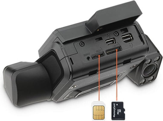 Mio Mio Misentry 12t Cameră Video Auto 3 Camere Conectivitate 4g Lte Senzor Sony Starvis Cmos Gps Avertizări Radar Fix Gps și Smart Alert Negru