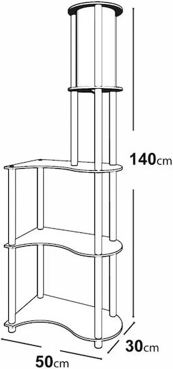 Shelf Light Fixture MDF Eco-Friendly Without Formaldehyde 50x30x140cm