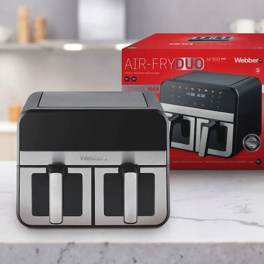 Webber Air Fryer με Διπλό Αποσπώμενο Κάδο 9lt