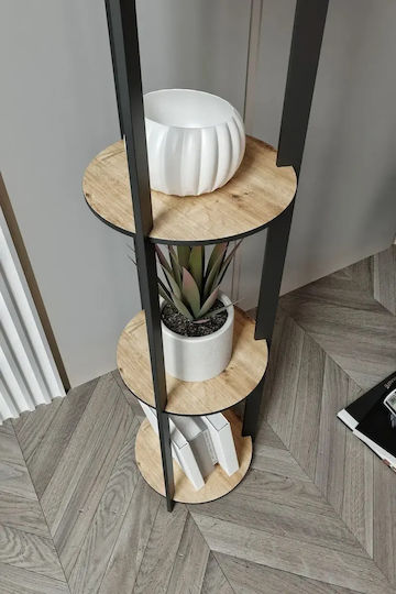 Lampadar De Podea Cu Rafturi Rotunde 25x135cm