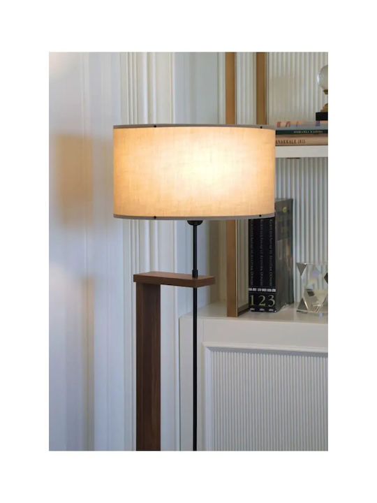 Floor Lamp 150cm Wooden Fabric Shade 38x150cm