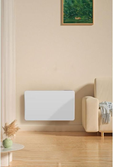 Warm Tech Konvektorheizung Wand 1500W mit elektronischem Thermostat 75x45cm Weiß