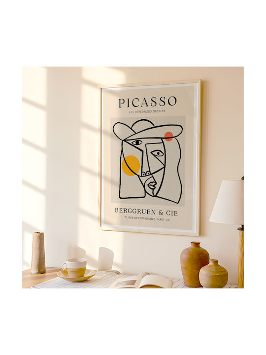 Poster Pablo Picasso Les Dejeurenes Dessins Art238 21cm X 30cm Λευκό Κάδρο Pvc