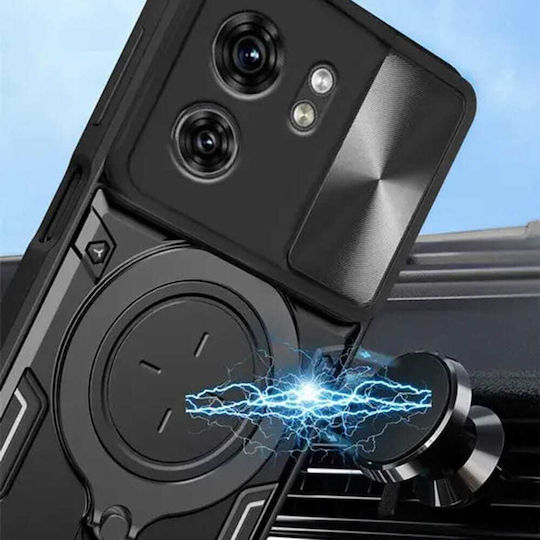 Techsuit Oppo Umschlag Rückseite Schwarz (Oppo A6 Pro 4G, Oppo A6 Pro 5G)