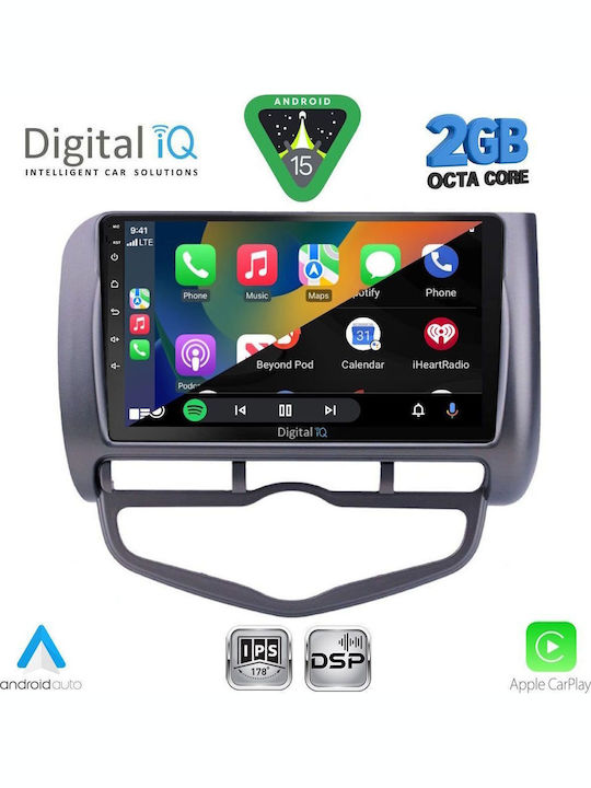 Digital IQ Car Audio System for Honda Jazz 2002-2008 with Clima (Bluetooth/USB/WiFi/GPS/Apple-Carplay/Android-Auto) with Touch Screen 9"