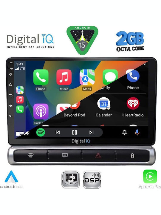 Digital IQ Car Audio System for Citroen C3 / DS3 2016 (Bluetooth/USB/WiFi/GPS/Apple-Carplay/Android-Auto) with Touch Screen 9"