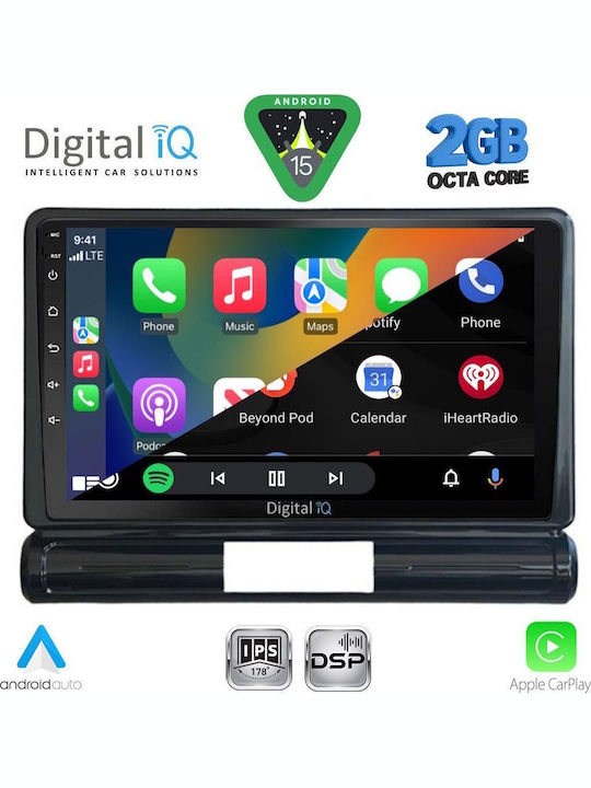Digital IQ Car Audio System for Citroen C3 / DS3 2016 (Bluetooth/USB/WiFi/GPS/Apple-Carplay/Android-Auto) with Touch Screen 9"