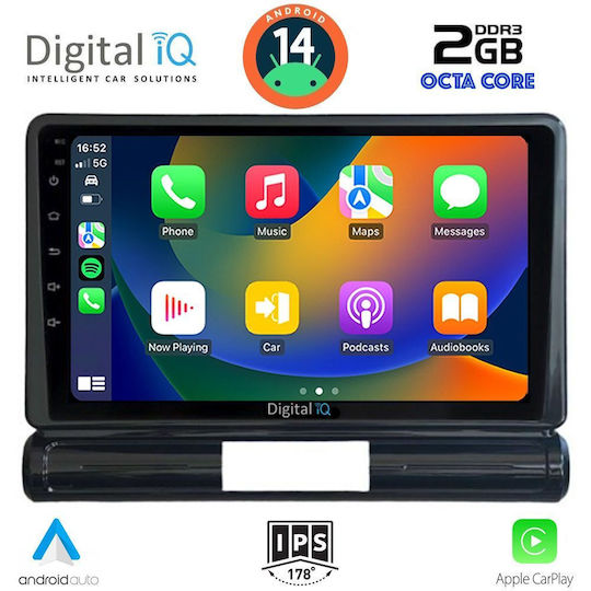 Digital IQ Car Audio System for Citroen C3 / DS3 2016 (Bluetooth/USB/WiFi/GPS/Apple-Carplay/Android-Auto) with Touch Screen 9"