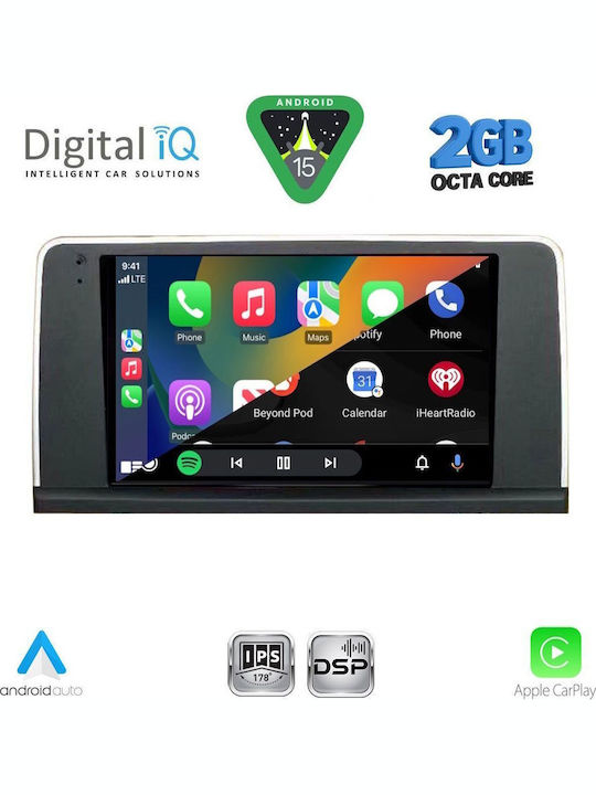 Digital IQ Car Audio System for BMW Series 3 2012-2018 (Bluetooth/USB/WiFi/GPS/Apple-Carplay/Android-Auto) with Touch Screen 9"