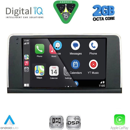 Digital IQ Ηχοσύστημα Αυτοκινήτου για BMW X5 (E70) / X6 (E71) 2009-2013 (Bluetooth/USB/WiFi/GPS/Apple-Carplay/Android-Auto) με Οθόνη Αφής 9"