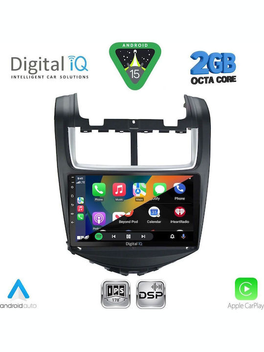Digital IQ Car Audio System for Chevrolet Aveo 2014-2017 (Bluetooth/USB/WiFi/GPS/Apple-Carplay/Android-Auto) with Touch Screen 9"