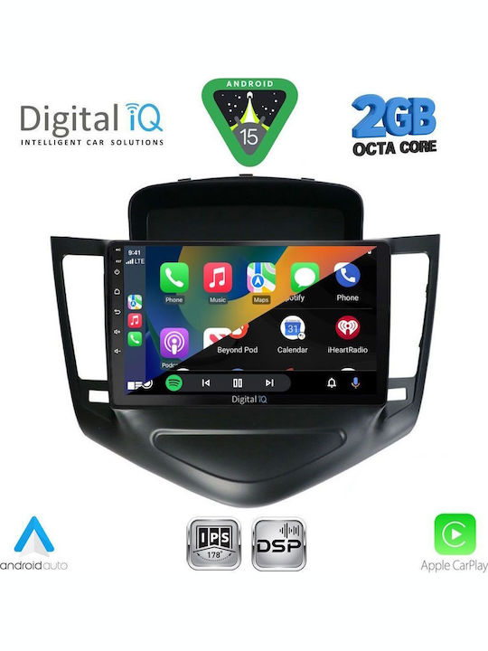 Digital IQ Car Audio System for Chevrolet Cruze 2008-2012 (Bluetooth/USB/WiFi/GPS/Apple-Carplay/Android-Auto) with Touch Screen 9"