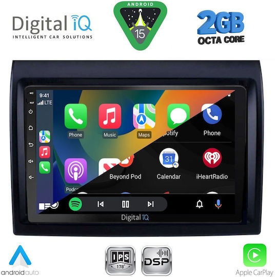 Digital IQ Ηχοσύστημα Αυτοκινήτου για Fiat Ducato 2006-2011 (Bluetooth/USB/WiFi/GPS/Apple-Carplay/Android-Auto) με Οθόνη Αφής 9"