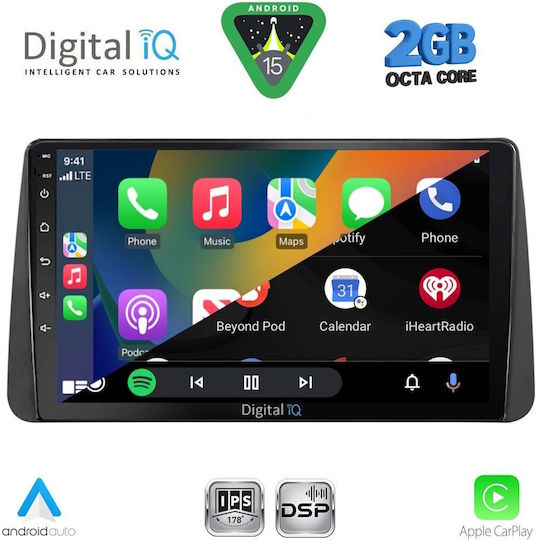 Digital IQ Ηχοσύστημα Αυτοκινήτου για Fiat Tipo 2018-2023 (Bluetooth/USB/WiFi/GPS/Apple-Carplay/Android-Auto) με Οθόνη Αφής 9"
