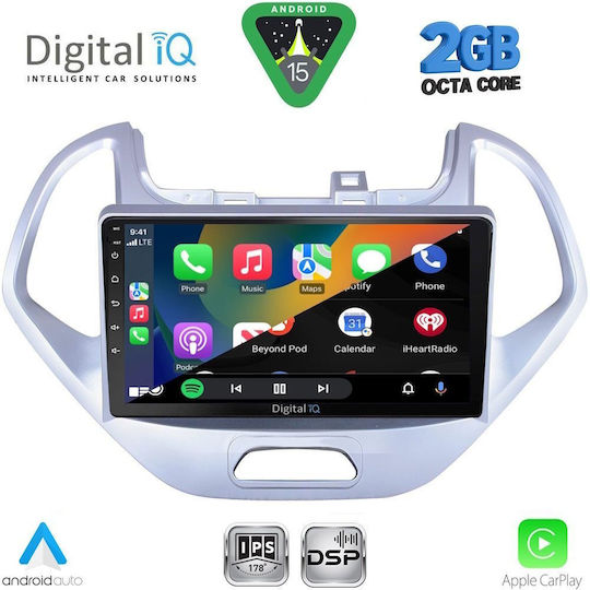 Digital IQ Car Audio System for Ford Ka 2017 (Bluetooth/USB/WiFi/GPS/Apple-Carplay/Android-Auto) with Touch Screen 9"