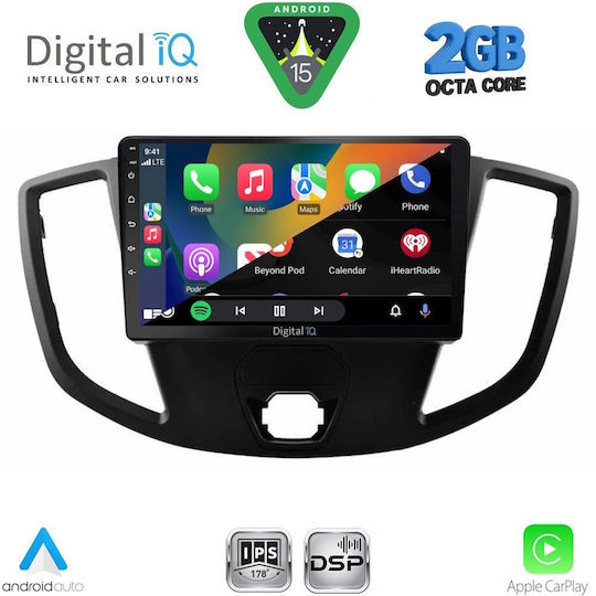 Digital IQ Car Audio System for Ford Transit 2014-2020 (Bluetooth/USB/WiFi/GPS/Apple-Carplay/Android-Auto) with Touch Screen 9"