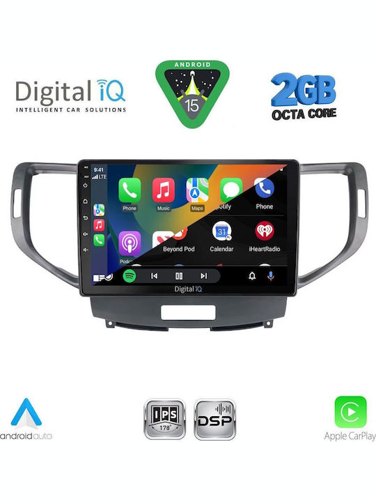 Digital IQ Car Audio System for Honda Accord 2008-2013 (Bluetooth/USB/WiFi/GPS/Apple-Carplay/Android-Auto) with Touch Screen 9"