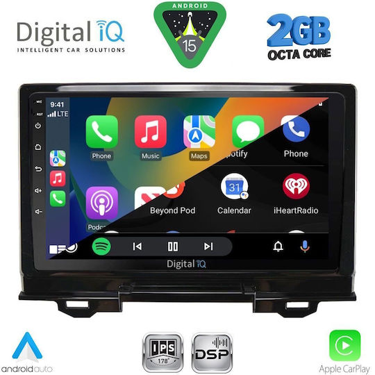 Digital IQ Car Audio System for Honda HR-V 2021 (Bluetooth/USB/WiFi/GPS/Apple-Carplay/Android-Auto) with Touch Screen 9"
