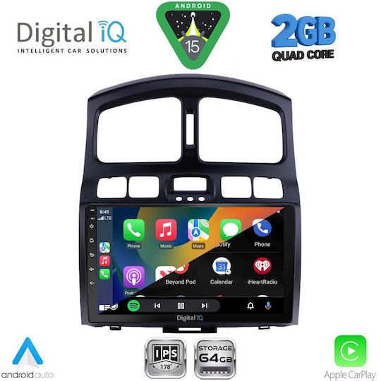Digital IQ Автомобилна Аудио Система (Блутут/USB/WiFi/GPS/Apple-Carplay/Android-Auto) с Тъчскрийн 9"