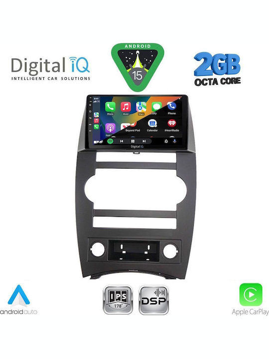 Digital IQ Auto-Audiosystem für Jeep Kommandant 2007-2009 (Bluetooth/USB/WiFi/GPS/Apple-Carplay/Android-Auto) mit Touchscreen 9"