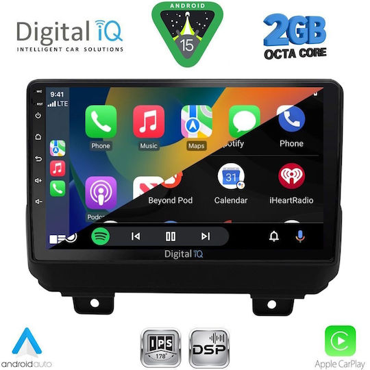 Digital IQ Ηχοσύστημα Αυτοκινήτου για Jeep Wrangler 2018 (Bluetooth/USB/WiFi/GPS/Apple-Carplay/Android-Auto) με Οθόνη Αφής 9"