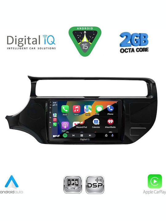 Digital IQ Car Audio System for Kia Rio 2015-2018 (Bluetooth/USB/WiFi/GPS/Apple-Carplay/Android-Auto) with Touch Screen 9"