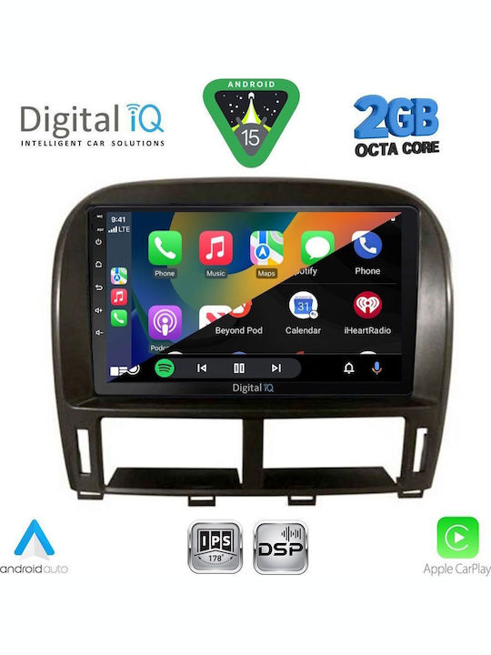 Digital IQ Car Audio System for Jaguar XF Lexus LS 2000-2006 (Bluetooth/USB/WiFi/GPS/Apple-Carplay/Android-Auto) with Touch Screen 9"