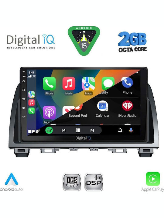 Digital IQ Car Audio System for Mazda 6 2012-2017 (Bluetooth/USB/WiFi/GPS/Apple-Carplay/Android-Auto) with Touch Screen 9"