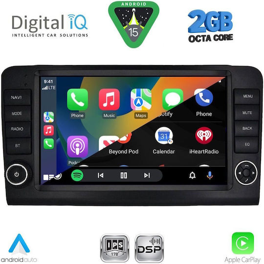 Digital IQ Car Audio System for Mercedes-Benz ML / GL Class 2005-2011 (Bluetooth/USB/WiFi/GPS/Apple-Carplay/Android-Auto) with Touch Screen 9"