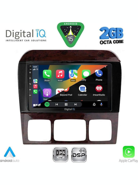 Digital IQ Car Audio System for Mercedes-Benz S Class 1998-2005 (Bluetooth/USB/WiFi/GPS/Apple-Carplay/Android-Auto) with Touch Screen 9"