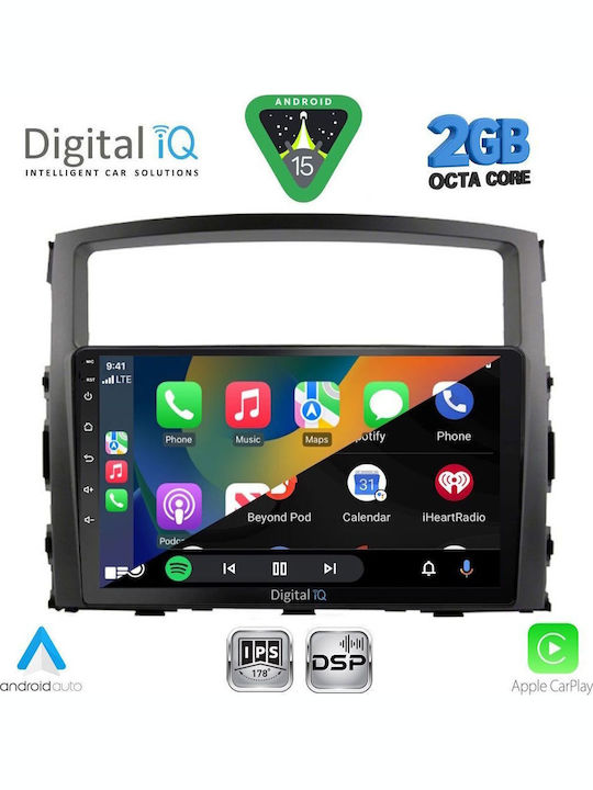 Digital IQ Car Audio System for Mitsubishi Pajero 2006-2013 (Bluetooth/USB/WiFi/GPS/Apple-Carplay/Android-Auto) with Touch Screen 9"