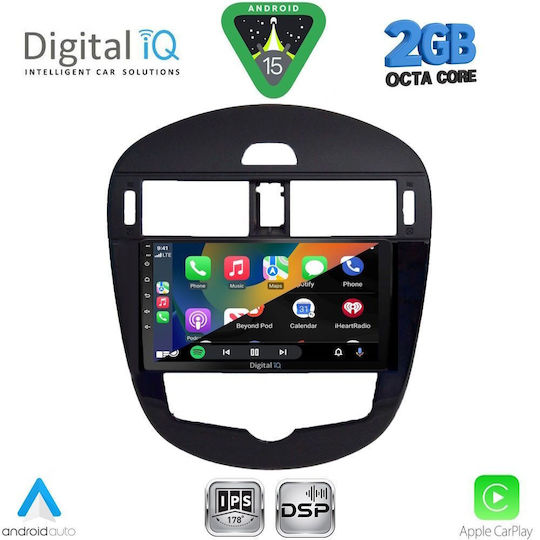 Digital IQ Ηχοσύστημα Αυτοκινήτου για Nissan Pulsar 2014-2020 με Clima (Bluetooth/USB/WiFi/GPS/Apple-Carplay/Android-Auto) με Οθόνη Αφής 9"