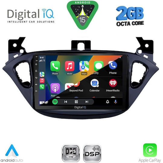 Digital IQ Ηχοσύστημα Αυτοκινήτου για Opel Adam / Corsa 2014-2021 (Bluetooth/USB/WiFi/GPS/Apple-Carplay/Android-Auto) με Οθόνη Αφής 9"