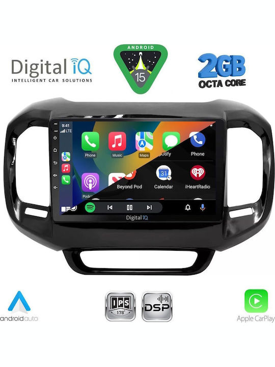 Digital IQ Car Audio System for Fiat Toro 2017 (Bluetooth/USB/WiFi/GPS/Apple-Carplay/Android-Auto) with Touch Screen 9"