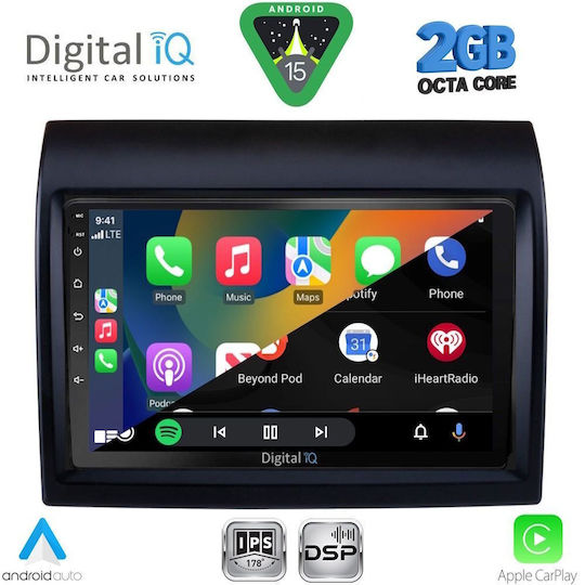 Digital IQ Car Audio System for Peugeot Boxer Fiat Ducato Citroen Jumper 2011-2021 (Bluetooth/USB/WiFi/GPS/Apple-Carplay/Android-Auto) with Touch Screen 9"