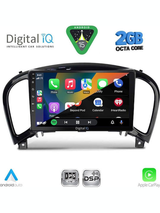 Digital IQ Car Audio System for Nissan Juke 2009-2020 (Bluetooth/USB/WiFi/GPS/Apple-Carplay/Android-Auto) with Touch Screen 9"